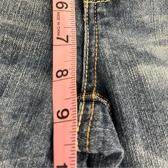 Suko Blue Sequin Light Wash Denim Capris - Picture 16 of 16